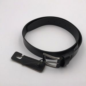 James Campbell Black Leather Belt
